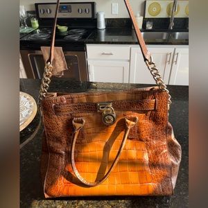 Michael Kors brown leather purse